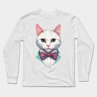 Fancy Cat with Bowtie no.13 Long Sleeve T-Shirt